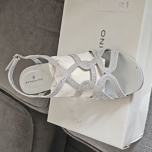 Silver new heels size 8